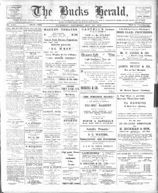 cover page of Bucks Herald published on May 22, 1926