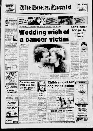 cover page of Bucks Herald published on June 13, 1991