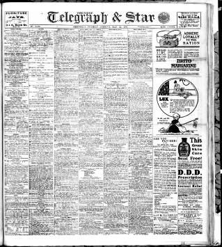 cover page of Sheffield Evening Telegraph published on May 22, 1917