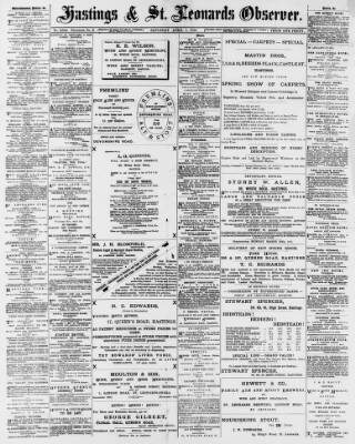 cover page of Hastings and St Leonards Observer published on April 1, 1893