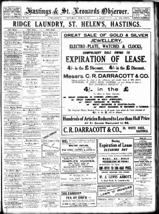 cover page of Hastings and St Leonards Observer published on June 13, 1914