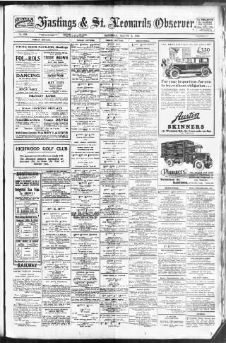 cover page of Hastings and St Leonards Observer published on August 2, 1930