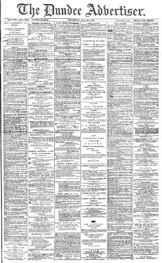 cover page of Dundee Advertiser published on May 22, 1890