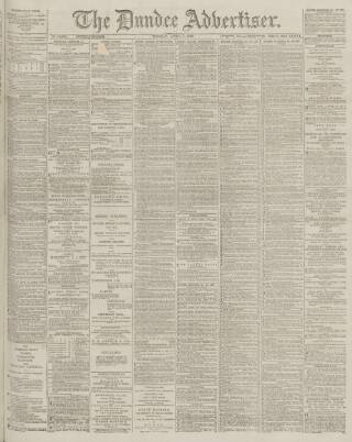 cover page of Dundee Advertiser published on April 1, 1895