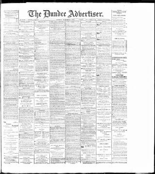 cover page of Dundee Advertiser published on November 2, 1896