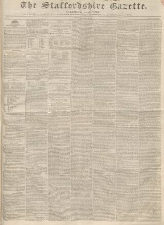 cover page of Staffordshire Gazette and County Standard published on April 1, 1841