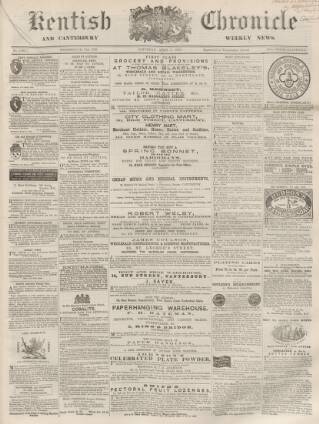cover page of Kentish Chronicle published on April 1, 1865
