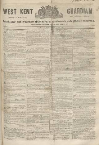 cover page of West Kent Guardian published on May 22, 1841