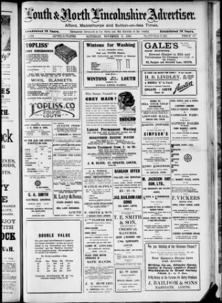 cover page of Louth and North Lincolnshire Advertiser published on November 2, 1935