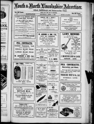cover page of Louth and North Lincolnshire Advertiser published on April 1, 1939