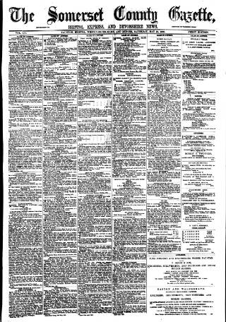 cover page of Somerset County Gazette published on May 25, 1889