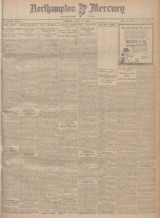 cover page of Northampton Mercury published on May 22, 1925