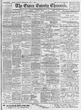cover page of Chelmsford Chronicle published on April 1, 1904