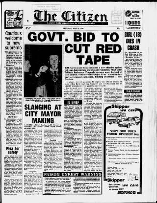 cover page of Gloucester Citizen published on May 22, 1986