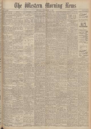cover page of Western Morning News published on November 2, 1942