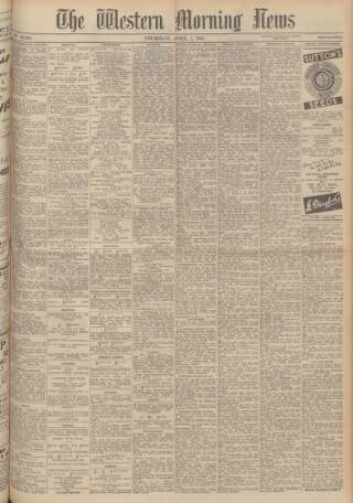 cover page of Western Morning News published on April 1, 1943