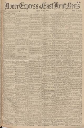 cover page of Dover Express published on May 22, 1925