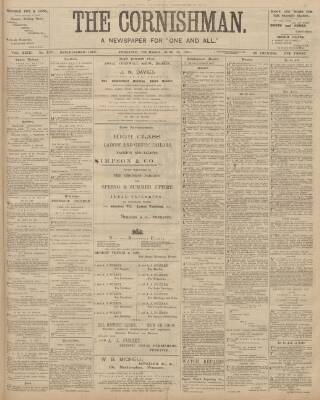cover page of Cornishman published on June 13, 1901
