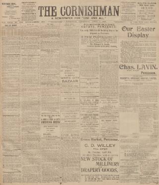 cover page of Cornishman published on April 1, 1909
