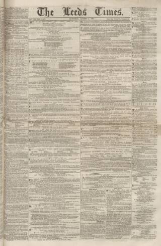 cover page of Leeds Times published on August 2, 1856
