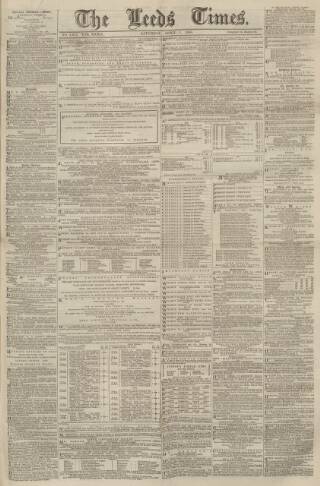 cover page of Leeds Times published on April 1, 1865