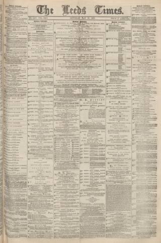 cover page of Leeds Times published on May 22, 1875