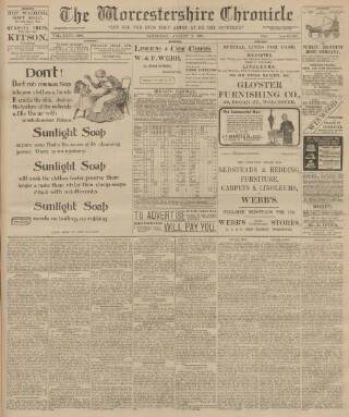 cover page of Worcestershire Chronicle published on August 2, 1902