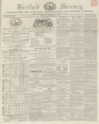 cover page of Hertford Mercury and Reformer published on November 2, 1850