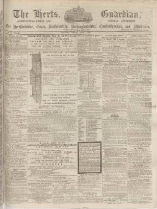 cover page of Herts Guardian published on April 1, 1862