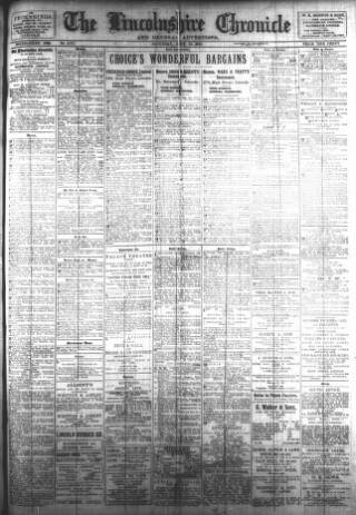 cover page of Lincolnshire Chronicle published on June 13, 1914
