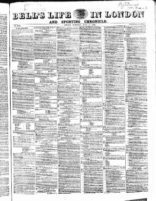 cover page of Bell's Life in London and Sporting Chronicle published on June 13, 1868