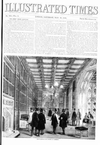cover page of Illustrated Times published on May 22, 1858