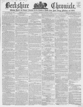 cover page of Berkshire Chronicle published on August 2, 1862