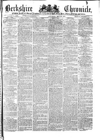 cover page of Berkshire Chronicle published on May 22, 1875