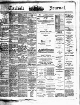 cover page of Carlisle Journal published on August 2, 1898