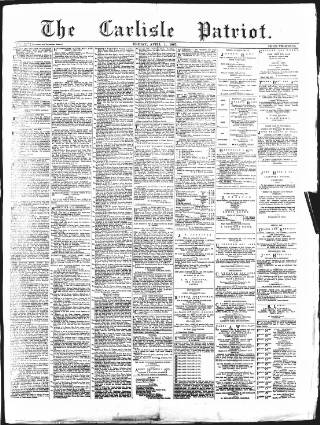 cover page of Carlisle Patriot published on April 1, 1887