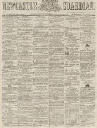 cover page of Newcastle Guardian and Tyne Mercury published on December 13, 1862