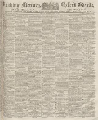cover page of Reading Mercury published on June 13, 1874