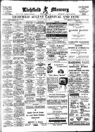 cover page of Lichfield Mercury published on August 2, 1957