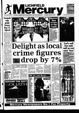 cover page of Lichfield Mercury published on May 22, 1997