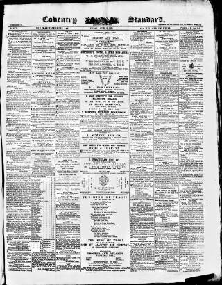 cover page of Coventry Herald published on June 13, 1873