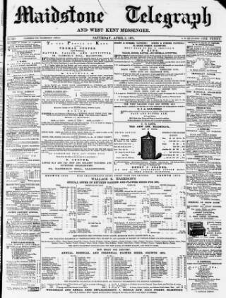 cover page of Maidstone Telegraph published on April 1, 1871