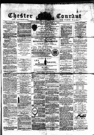 cover page of Chester Courant published on November 2, 1881