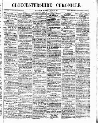 cover page of Gloucestershire Chronicle published on May 22, 1875