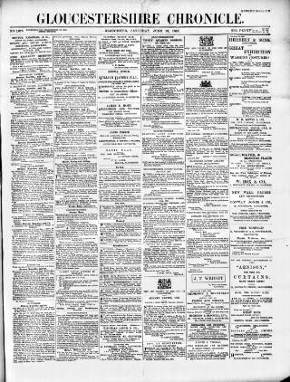 cover page of Gloucestershire Chronicle published on June 13, 1903