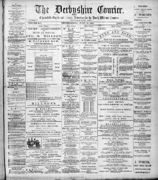 cover page of Derbyshire Courier published on June 13, 1893