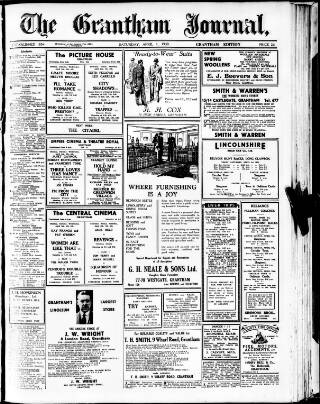 cover page of Grantham Journal published on April 1, 1939