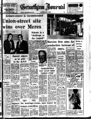 cover page of Grantham Journal published on September 22, 1978