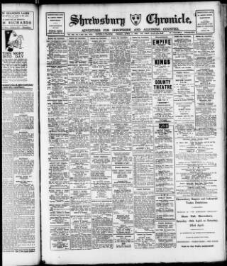cover page of Shrewsbury Chronicle published on April 1, 1932