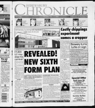 cover page of Shrewsbury Chronicle published on May 22, 2003